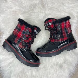 Storm Alpen | waterproof snow boots 6.0 M plaid, black , red.
